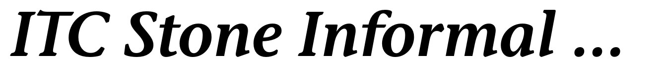 ITC Stone Informal Pro Semi Bold Italic